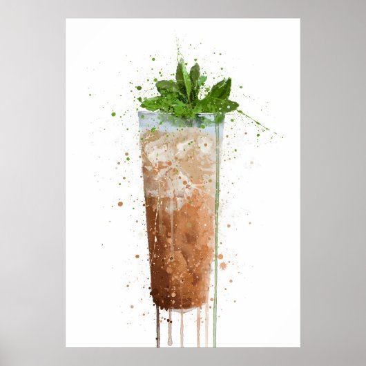 Poster Chai Latte glacé (Devant)
