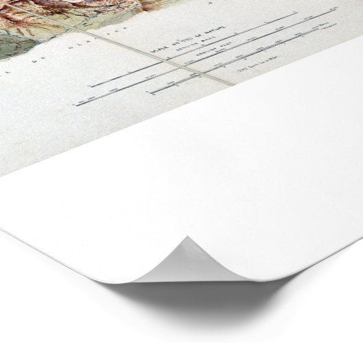 Poster Chain of Mont Blanc, from an actual survey in (Coin)