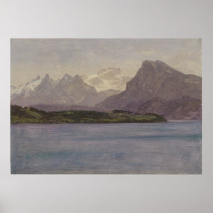Poster Chaîne côtière de l'Alaska par Albert Bierstadt, 1