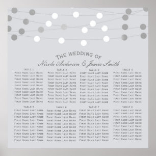Poster Chaîne d'argent blanc éclat Mariage moderne assise