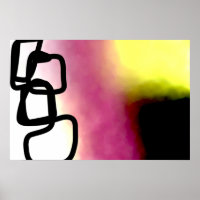 Chaîne de blocage : Abstrait rose, jaune, noir et 