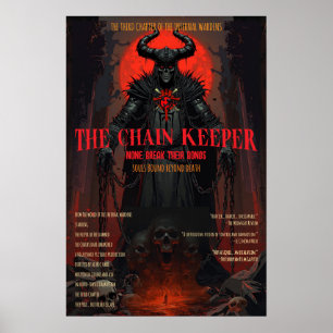 Poster Chaîne de gardien d'horreur gothique Mur de fantas