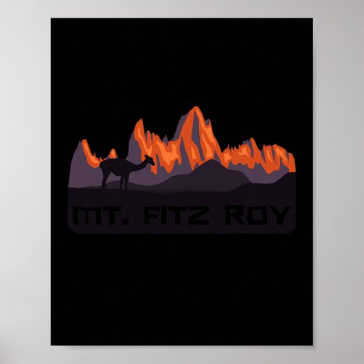 Poster Chaîne de montagnes Mt. Fitz Roy (Devant)