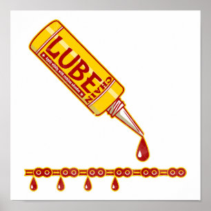 Poster Chaîne de vélo lube Cycle Mécanique