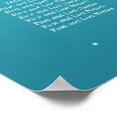 Poster Chaîne d'étincelle de mariage Turquoise (Coin)