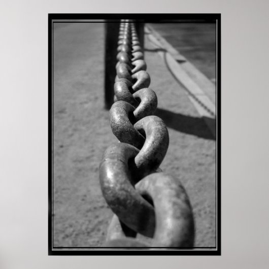 Poster Chaîne en noir et blanc (Devant)