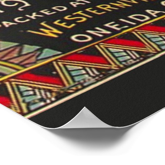 Poster Chaîne Étiquette de haricot Vegetable Pays (Coin)