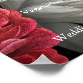 Poster Chaîne florale bordeaux (Coin)