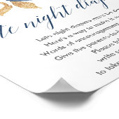 Poster Chaîne florale marine rose pâle Chaîne de couche t (Coin)