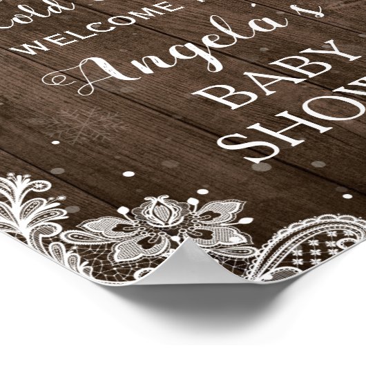 Poster Chaîne Florale rustique éclaire bébé son froid deh (Coin)