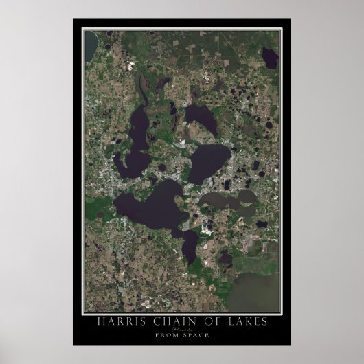 Poster Chaîne Harris Des Lacs Floride De L'Espace Satelli (Devant)