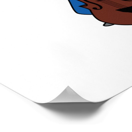 Poster Chaîne Lecteur de basse fille - Lumière/Blonde (Coin)