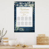 Poster Chaîne Lumières Bleu Rustique Plastique Graphique (Cuisine)