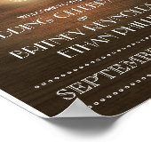 Poster Chaîne Lumières Rustique Mason Jar Mariage Bienven (Coin)