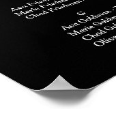 Poster Chaîne lunaire noir (Coin)