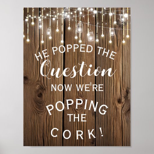 Poster Chaîne rustique : voyant de Faire-part FIANÇAILLES (Devant)