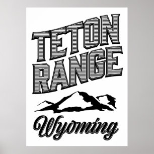 Poster Chaîne Teton, Wyoming