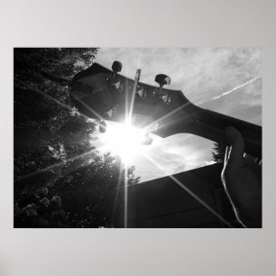 Poster Chaînes de guitare et soleil