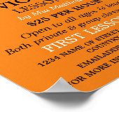 Poster Chaînes de violon, leçons de violon publicité (Coin)