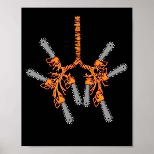 Poster Chainsaw Gift Men Arboriste Lumberjack Chainsaw (Devant)