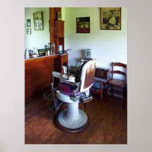 Poster Chaise de coiffeur démodée