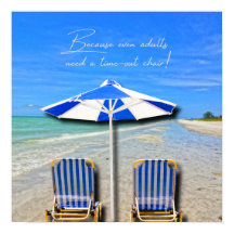 Chaise de détente pour adultes de la plage de l'îl