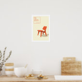 Poster Chaise en contreplaqué moulé Eames Imprimer (Cuisine)