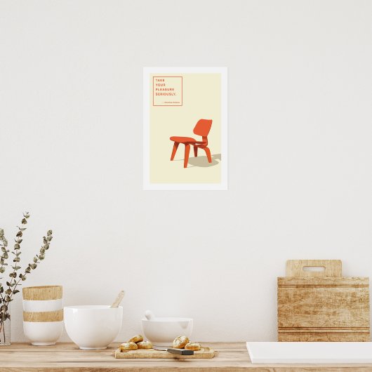 Poster Chaise en contreplaqué moulé Eames Imprimer (Cuisine)