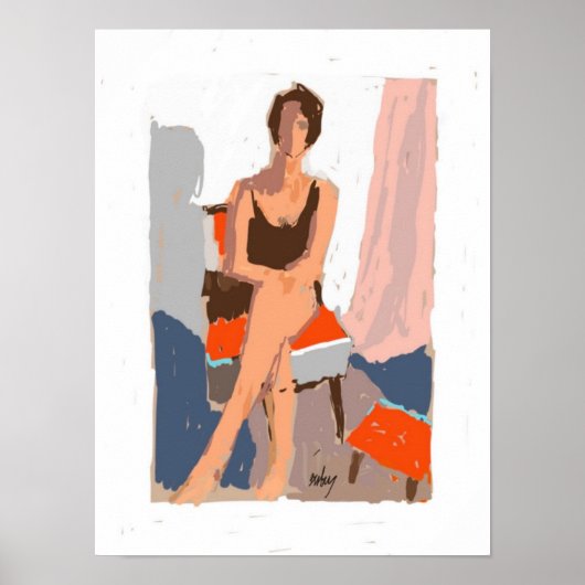 Poster Chaise rouge (Devant)