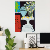 Poster Chaise rouge, style Matisse (Bureau à domicile)