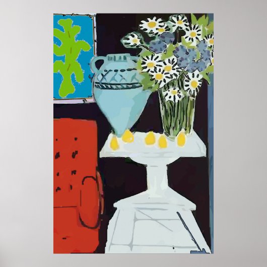 Poster Chaise rouge, style Matisse (Devant)