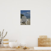 Poster Chaise-salon sur la plage tropicale (Cuisine)