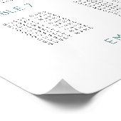 Poster Chaises de mariage 9 Tables 90 Plan de table (Coin)