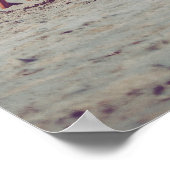 Poster Chaises de plage en bleu et orange photo (Coin)