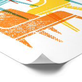 Poster Chaises modernes du milieu du siècle dans des coul (Coin)