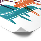 Poster Chaises modernes du milieu du siècle dans des coul (Coin)