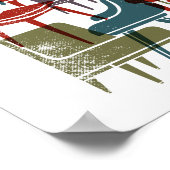 Poster Chaises modernes du milieu du siècle dans des coul (Coin)