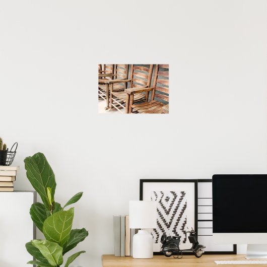 Poster Chaises Rocheuses En Bois Rustique (Bureau à domicile)