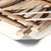 Poster Chaises Rocheuses En Bois Rustique (Coin)