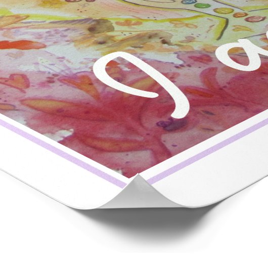 Poster Chakra Colors et Affirmations (Coin)