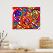 Poster Chakra intemporel - Méditation Yoga Mandala V9 (Cuisine)