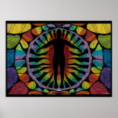Poster Chakras arc-en-ciel (Devant)