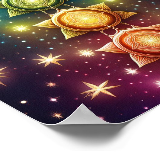 Poster Chakras colorés (Coin)