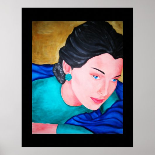 Poster châle bleu (Devant)