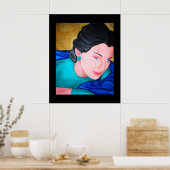 Poster châle bleu (Cuisine)