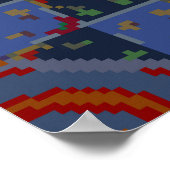 Poster Châle de Bandanna, conception de tissu nappe, nec  (Coin)