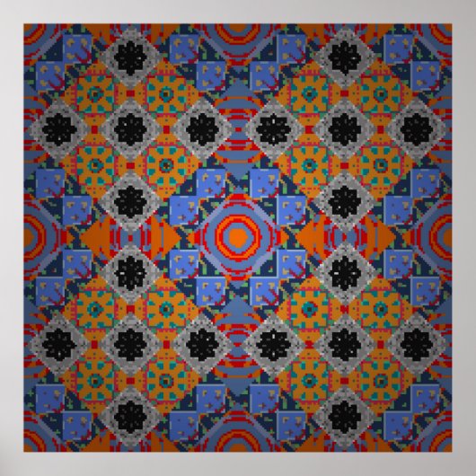 Poster Châle de Bandanna, conception de tissu nappe, nec  (Devant)