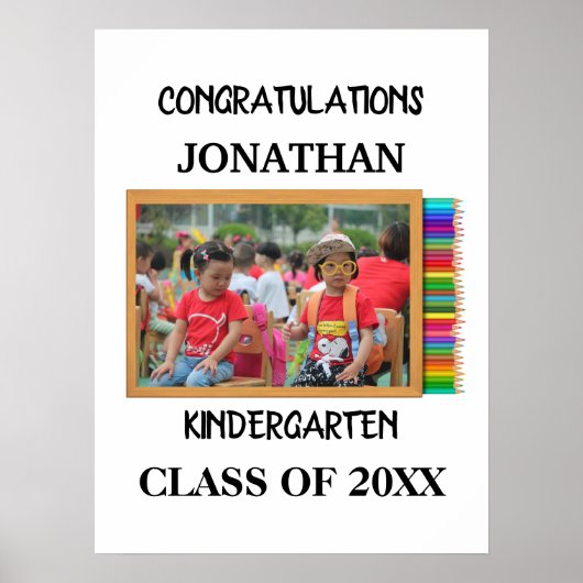 Poster Chalet de jardin d'enfants personnalisé (Devant)