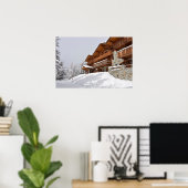 Poster Chalet de station de ski (Bureau à domicile)