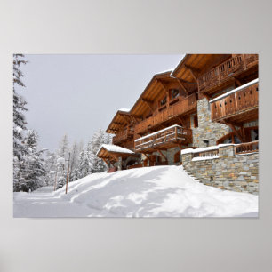 Poster Chalet de station de ski